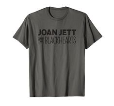 a gray t - shirt that says joan jet and the blackhearts