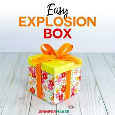 an easy explosion box is shown with the title