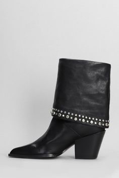 High heels Ankle boots in black leather, pointed toe, slip on, lapel, silver studs, heel 75mm, leather sole, 100% leather, Made in SpainGender: WomenMaterial: LEATHERColor: BlackMade in: ESProduct ID: 404975_28502*Import tax/duty will be calculated at checkout (If applicable) Studded Pointed Toe Heeled Boots For Winter, Formal Pointed Toe Boots With Silver Studs, Winter Studded Pointed Toe Heeled Boots, Chic Studded Pointed Toe Boots, Edgy Studded Heeled Boots For Evening, Party Boots With Studs In Calf Leather, Chic Studded Ankle Moto Boots, Chic Studded Leather Heeled Boots, Chic Studded Ankle Boots