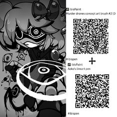 the qr code for an anime character is shown next to a photo of a cartoon character