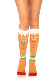 Legavenue Gingerbread Man Socks Christmas Headwear, Gingerbread Design, Man Socks, J Valentine, Holiday Socks, Elegant Moments, Cute Headbands, Leg Avenue, Socks For Women