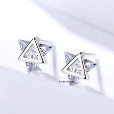 Triangle Cut Diamond Stud Earrings Studs Earrings Unisex Earrings Studs Romantic Cute Star Earrings Studs Lab Grown Triangle Studs ● 𝐃𝐢𝐚𝐦𝐨𝐧𝐝 𝐃𝐞𝐭𝐚𝐢𝐥𝐬 → Type: Lab Grown Diamond → Carat: 1.00 CT To 2.00 CT → Shape: Triangle Cut → Color: EF → Clarity: VS ● Alternative names of Lab Grown Diamonds are 𝐂𝐕𝐃, 𝐇𝐏𝐇𝐓, 𝐆𝐫𝐞𝐞𝐧 𝐃𝐢���𝐚𝐦𝐨𝐧𝐝, 𝐄𝐭𝐡𝐢𝐜𝐚𝐥 𝐝𝐢𝐚𝐦𝐨𝐧𝐝, 𝐄𝐜𝐨-𝐅𝐫𝐢𝐞𝐧𝐝𝐥𝐲 𝐃𝐢𝐚𝐦𝐨𝐧𝐝, 𝐄𝐚𝐫𝐭𝐡𝐅𝐫𝐢𝐞𝐧𝐝𝐥𝐲 𝐃𝐢𝐚𝐦𝐨𝐧𝐝. 𝐍𝐨𝐭𝐞: If you wish to make Unisex Earrings, Stud Earrings For Men, Triangle Earrings Stud, Cute Star, Minimalist Earrings Studs, Triangle Studs, Minimalist Studs, Star Earrings Stud, Earrings Studs