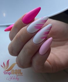 White Almond Nail Designs, Almond Nail Designs, Easy Nails, Almond Acrylic Nails, Almond Nail, Fire Nails, Summer Nail