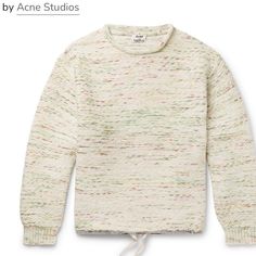 Unique Colours And Textures Run Throughout Acne Studios ' Ss19 Collection. This Sweater Is Knitted From A Mlange Of Yellow, Pink And Green Threads, And The Waistband Is Threaded With A Drawstring So You Can Adjust The Shape. It Comes Oversized, So Try It With A Hoodie Or Rollneck Underneath. Shown Here With Acne Studios Hoodie, Acne Studios Chinos, Acne Studios Sneakers. - - Multicoloured Mlange-Knit - Rolled Crew Neck, Ribbed Cuffs, Drawstring Hem - 61% Polyester, 26% Viscose, 13% Cotton - Dry Clean - Made In Italy- Unique Colours, Acne Shop, Studio S, Green Sweater, Oversized Sweater, Try It, Unique Colors, Pink And Green, Fashion News