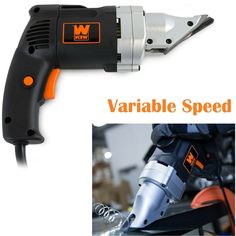 an image of a cordless driller with the words variable speed on it's side