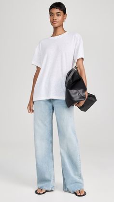 perfectwhitetee Faith Linen Tee | Shopbop Versatile Oversized T-shirt For Everyday, Boxy Effortless Short Sleeve T-shirt, Versatile Relaxed Fit T-shirt For Summer, Effortless Oversized Summer T-shirt, Relaxed Fit Linen T-shirt, Oversized T-shirt For Summer Casual Gatherings, Versatile Oversized T-shirt, Spring Linen T-shirt, Relaxed T-shirt For Casual Summer Gatherings