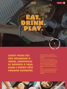 the website is designed to look like it has been created for people who are eating and drinking