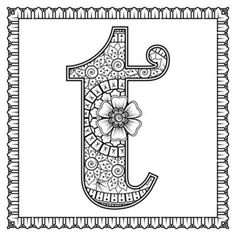 the letter j is decorated with flowers and laces, as well as an ornamental frame