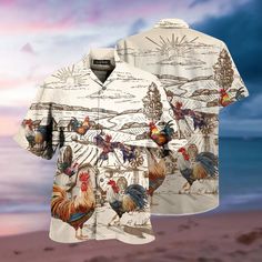 Lightweight construction with breathable mesh fabric provides a comfortable and flawless fit. Funny Hawaiian Shirts, Unique Beach, Tropical Shirts, Mens Hawaiian Shirts, Aloha Shirt, Hawaii Shirt, Beach Shirts, Unisex Shorts, Popular Style