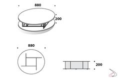 an image of a table with measurements for it