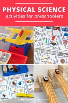 several different activities for preschoolers to play with