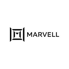 the logo for marvell is shown in black and white, with an image of a