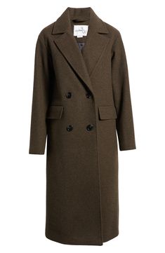 Opt for an effortlessly sleek look with this double-breasted coat that insulates with a longline silhouette. Notched lapels Lined 100% polyester Dry clean Imported Double Breasted Coat, Fall 2023, Sleek Look, Long A Line, Sam Edelman, Double Breasted, Dry Clean, Nordstrom, Sleek