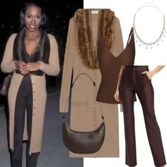 90s actress Maia Campbell stylish outfit