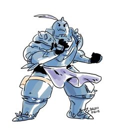 an image of a cartoon character in blue and white