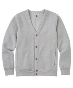 The cardigan sweater has been around since the 19th century and, like many pieces of menswear, can trace its origins back to a military tradition. This big and tall version is a more classic approach to this venerable garment. Button it up when you need to or leave it open in a stylish, carefree approach. Either way it's a comfortable option to keep close this season. Classic fit Ribbed cuffs and bottom Front hand warmer pockets 60% cotton, 24% poly, 13% Lyocell®, 3% spandex Machine wash Importe Mens Button Up Sweater, Front Hand, Mens Button Up, Guys Clothing Styles, Clothing Styles, Big And Tall, Cardigan Sweater, Hand Warmers, Sweater Cardigan