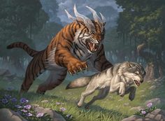 Expanded Land Bestiary Compendium | GM Binder Tiger Monster Concept Art, Weretiger Art, Tiger Monster, Dungeons And Dragons Homebrew, Fantasy Creatures Art