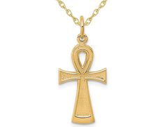 This simple pendant ankh cross carries with it a powerful message and is crafted from polished solid 10 karat yellow gold. This sleek pendant measures an inch in length and 1/2 inch wide weighs 0.94 grams. It includes an 18-inch polished yellow gold chain for easy adornment. eBay Templates by OCDesignsOnline home Contact Us View All Items Feedback Menu Categories Rings Engagement Rings Bands Necklaces Earrings Solitaire Earrings Bracelets Heart Jewelry Silver Jewerly Newsletter Add Gem & Harmonyto your Favorites and receive Our e-mail newsletters about new items and special promotions. Sign Up PAYMENT 10K Yellow Gold Ankh Egyptian Cross Pendant Necklace with Chain Click Thumbnails to Enlarge Product Details This simple pendant ankh cross carries with it a powerful message and is crafted fr Ankh Egyptian, Egyptian Cross, Engagement Rings Bands, Bracelets Heart, Ankh Cross, Band Necklace, Simple Pendant, Solitaire Earrings, Rings Bands