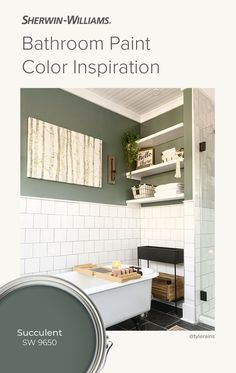 bathroom paint color inspiration with sherylin williams's logo on the bottom right corner