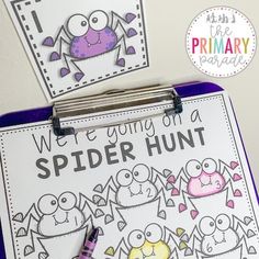 a spider hunt activity for kids to color