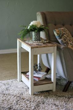 a living room with a couch, chair and coffee table on carpeted flooring