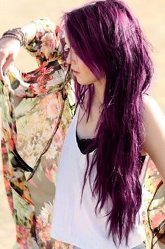 burgundy wine purple colour long hair colourful Purple Pink Hair, Stylish Hair Colors, Hair Colour Design, Dyed Hair Purple, Scene Girl, Dye Hair, Ombré Hair, Color Your Hair, Dye My Hair