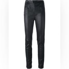 Rare! Nwt La Perla Leisuring Skinny Leather Trousers $3060 Size 10 The La Perla Label Has Been Coveted For Decades As The Epitome Of Luxury. Established In 1954, La Perla Is Famed For Its Ultra-Feminine And Seductive, Exquisitely Tailored Designs. It Is The Seamless Integration Of Innerwear And Outerwear, Of The Intimate And The Exposed, That Has Positioned La Perla As A World Class Lifestyle Brand. The Leisuring Skinny Trouser, In The Most Luxurious, Butter-Soft Leather, Is A Premiere Example. Luxury Fitted Leather Pants, Designer Leather Bottoms, Designer Fitted Leather Bottoms, Designer Fitted Black Leather Pants, Designer Fitted Bottoms For Fall, Elegant Fitted Leather Pants, Long Pajama Pants, Velvet Joggers, Velour Tracksuit