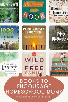 books to encourage homeschool moms with the title overlay