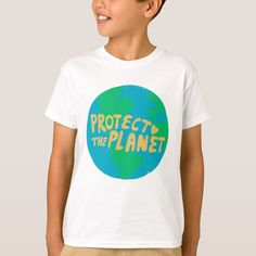 Protect The Planet Save Earth Eco Green T-shirt, Kids Unisex, Size: Youth XS, White Pattern: check. White Screen Print Top For Earth Day, White T-shirt With Earth Day Graphic Print, White Graphic Print T-shirt For Earth Day, Earth Day White T-shirt With Screen Print, Eco-friendly Graphic Print Top For Earth Day, Eco-friendly Cotton T-shirt For Earth Day, Eco-friendly White Graphic Print T-shirt, Eco-friendly Short Sleeve White Tops, Eco-friendly White Short Sleeve Tops