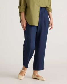 100% European Linen Tapered Ankle Pants Linen Ankle Pants, Brunch With Friends, Scoop Neck Midi Dress, Capsule Wardrobe Outfits, Linen Tank, Wide Leg Linen Pants, European Linens, Summer 24, Linen Clothes