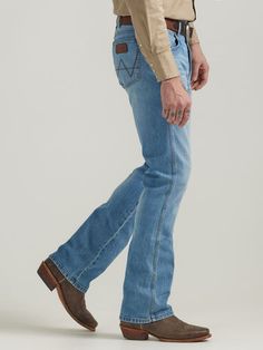 Mens Cowboy Outfit, Best Bootcut Jeans, Casual Khaki Pants, Cowboy Outfit, Jeans Western, Western Shop, Classy Outfits Men, Mens Bootcut Jeans, Retro Jeans