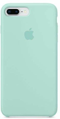 the back of an iphone 8 plus case in mint green, on a white background