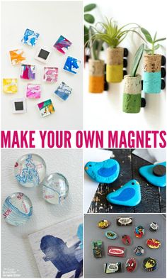 the collage shows different things made out of magnets