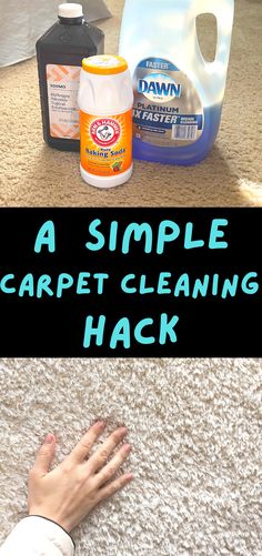 a carpet cleaning hack that is easy to use