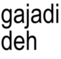 the logo for gajaadi deh is shown in black on a white background