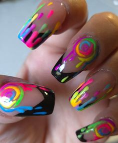 Unique Nails Designs, Candy Nails Designs, Mystic Nails, Nail Polish Art Designs, Purple Acrylic Nails, Hippie Nails, Purple Nail Designs, Stylish Nails Designs