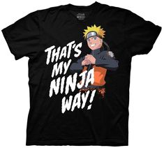 Naruto Shippuden My Ninja Anime Adult T-Shirt - Fundom Naruto Shirts, Naruto T Shirt, I Ninja, Punk T Shirt, Hero Movie, Mens Cotton T Shirts, Disney Stars, Cartoon Tv, Naruto Shippuden