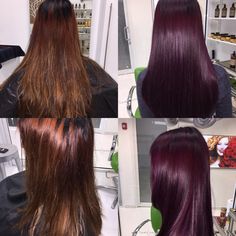 Midnight Ruby Hair Color, Mulberry Hair Color With Highlights, Mulberry Hair Color, Mulberry Hair, Blackberry Hair, Pelo Color Borgoña, Pelo Color Vino, Plum Hair, Wine Hair