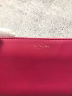 SAINT LAURENT LEATHER WALLET WOMEN'S PINK ZIP  | eBay Everyday Pink Leather Wallets, Pink Leather Clutch Wallet, Classic Pink Leather Wallet, Modern Pink Leather Wallet, Luxury Designer Pink Wallets, Pink Leather Wallet With Zipper Closure, Saint Laurent Wallet, Wallets For Women Leather, But Why