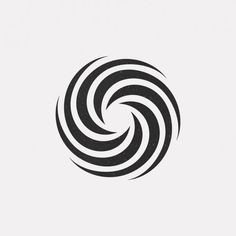 an abstract black and white spiral design