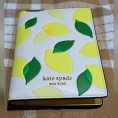 Kate Spade Morgan Passaport Holder Yellow Kate Spade Travel Bag, Vintage Kate Spade, Confetti Dots, Large Wallet, Strawberry Print, Aqua Turquoise, Leather Bifold Wallet, Kate Spade Wallet, Black Wallet