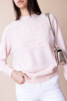 Givenchy 4g sweater in blush pink. 100% cashmere Dry Clean Made in China Special Occasion Jewelry, Palm Beach Jewelry, Marissa Collections, Casual Evening, Jennifer Fisher, Scarf Headband, Swim Skirt, Resort Collection, Fine Jewelry Designers