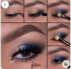 Bond Paper, Makijaż Smokey Eye, Makeup Eye Looks, Blue Eyeshadow, Eye Makeup Art