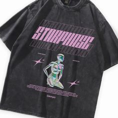 Cosmic Abyss Oversized Washed Graphic T-Shirt - Starphase Weird Thing, Y2k Design, Aesthetic Streetwear, Oversized Outfit, Tee Shirt Designs, Streetwear Tshirt, Men Fashion Casual Outfits, Y2k Streetwear, Vintage Streetwear