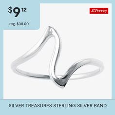 Ring Style: Bands, Stackable RingsFeatures: Nickel FreeMetal Color: WhiteCare: Wipe CleanMetal: Sterling SilverCountry of Origin: Imported Sterling Silver Jewelry With Shiny Round Band, Sterling Silver Jewelry With Shiny Finish, Sterling Silver Ring With Shiny Finish, Rings Bands, Ring Style, Sterling Silver Bands, Silver Band, Fashion Rings, Band Rings