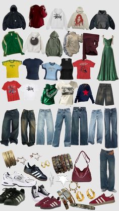 Y2k Clothes For School, Different Aesthetic Clothes, Clothes Style Names, Fit Ideas Streetwear, Outfit Ideas Moodboard, Bloke Core Style Women, Aussie Winter Outfits, Where To Get Clothes