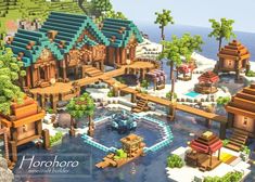 Minecraft Beach House, Construction Minecraft, Minecraft Cottage, Easy Minecraft Houses, Minecraft House Tutorials