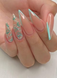 Nail Inspo Stiletto, Acrylic Nails Stiletto, Diy Acrylic Nails, Grunge Nails, Uñas Acrilicas, Dream Nails