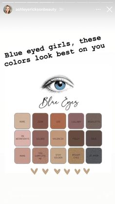 Makeup Looks For Blue Eyes Brown Hair, Beginner Eye Makeup Blue Eyes, Colours For Blue Eyes, Blue Eye Fair Skin Makeup, Seint Makeup For Blue Eyes, Wedding Eye Makeup For Blue Eyes, Eyeshadow For Blue Eyes Brown Hair, Seint Makeup Cool Tone Eyeshadow, Best Color Eyeshadow For Blue Eyes