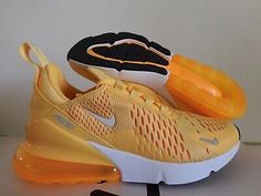 Top Rated WMNS NIKE AIR MAX 270 TOPAZ GOLD-WHITE-LASER ORANGE SZ 5 [AH6789-701], Women's shoes Nike Products, Fashion Shoes Boots, Nike Air Max 270, Air Max 270, Top Rated, Air Max, Nike Air Max, Women's Shoes, Trendy Fashion